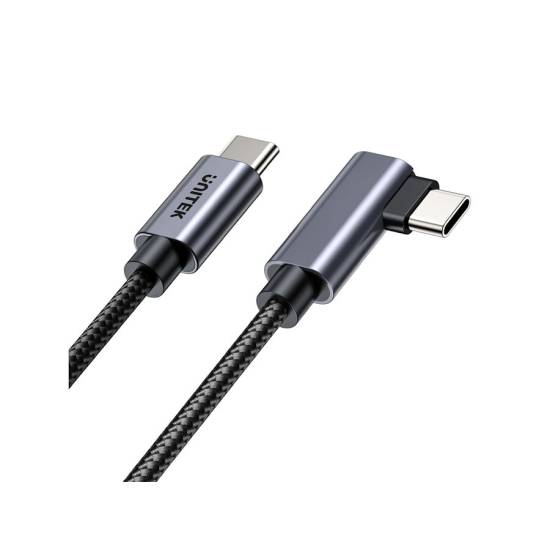 Kabel USB-C -> USB-C kątowy 5,0m PD 100W Unitek C14123BK-5M
